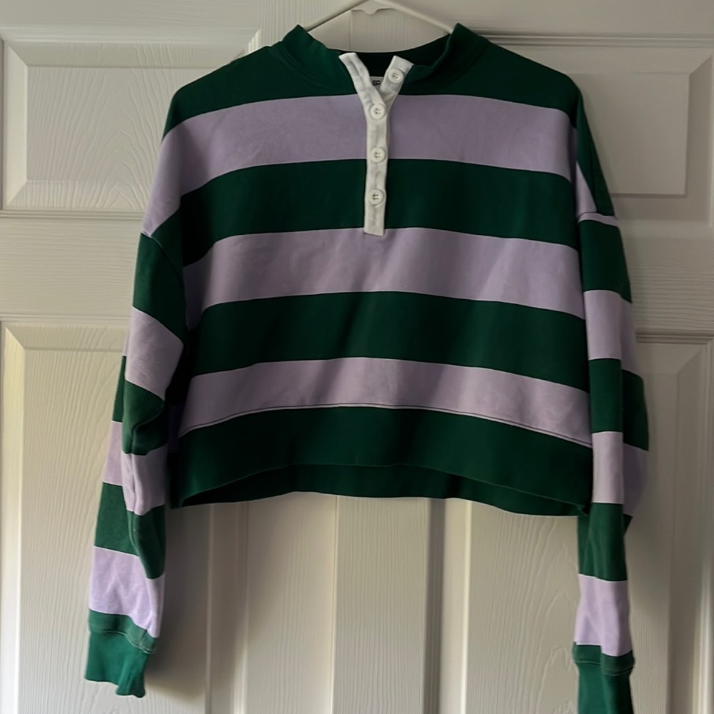 BP fleece lined long sleeve cropped sweatshirt